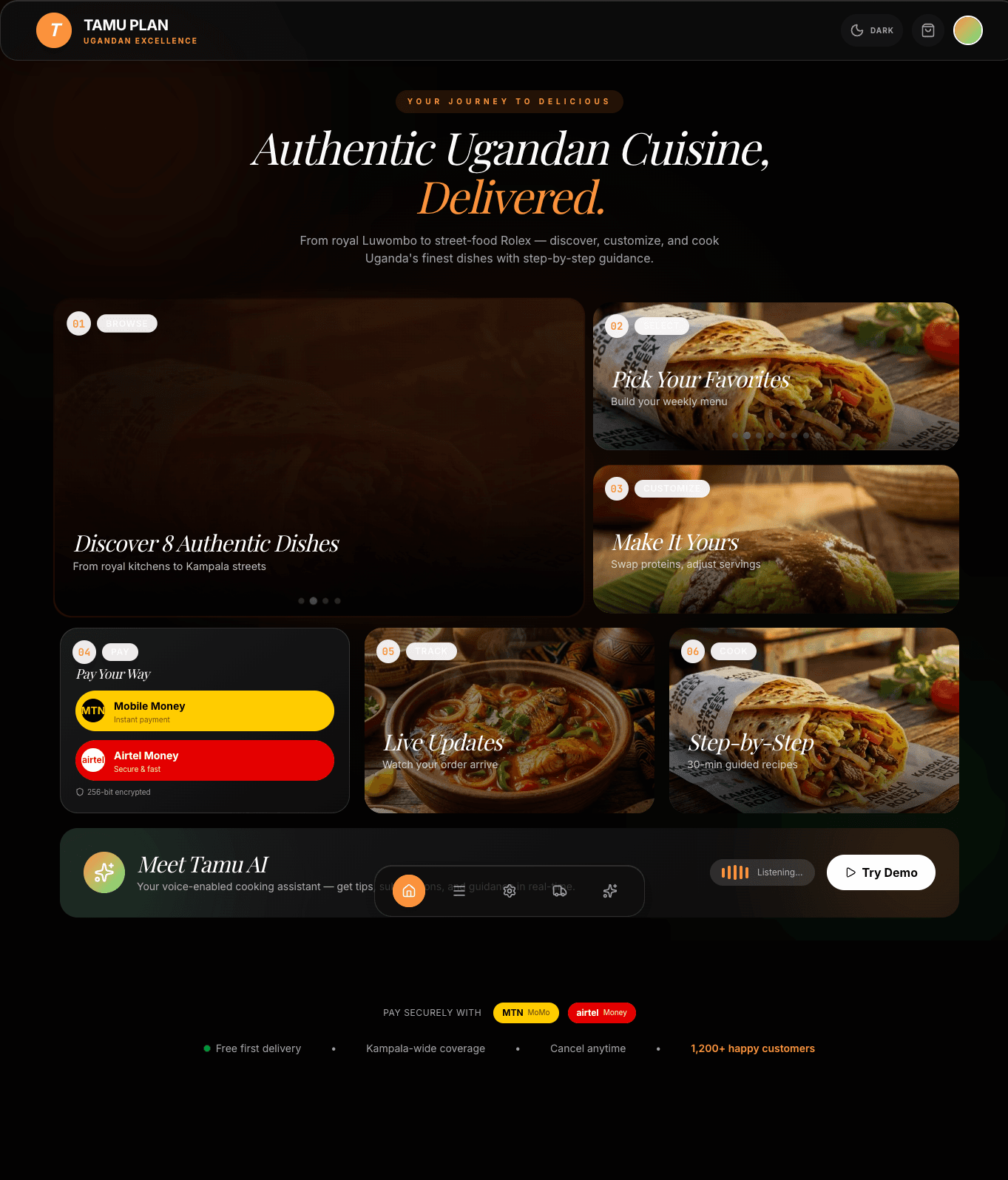 Tamu Plan dark theme